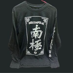 Southpole Black Graphic Long Sleeve Shirt size XL